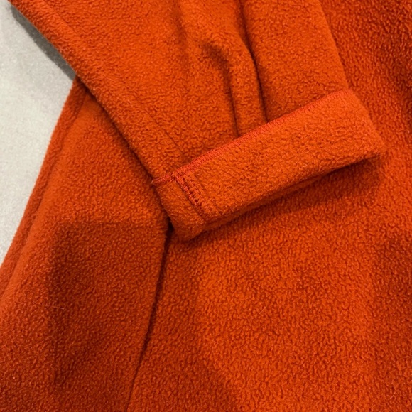 [S]Janska Women's Orange Short Fleece One Button Jacket - Picture 3 of 11
